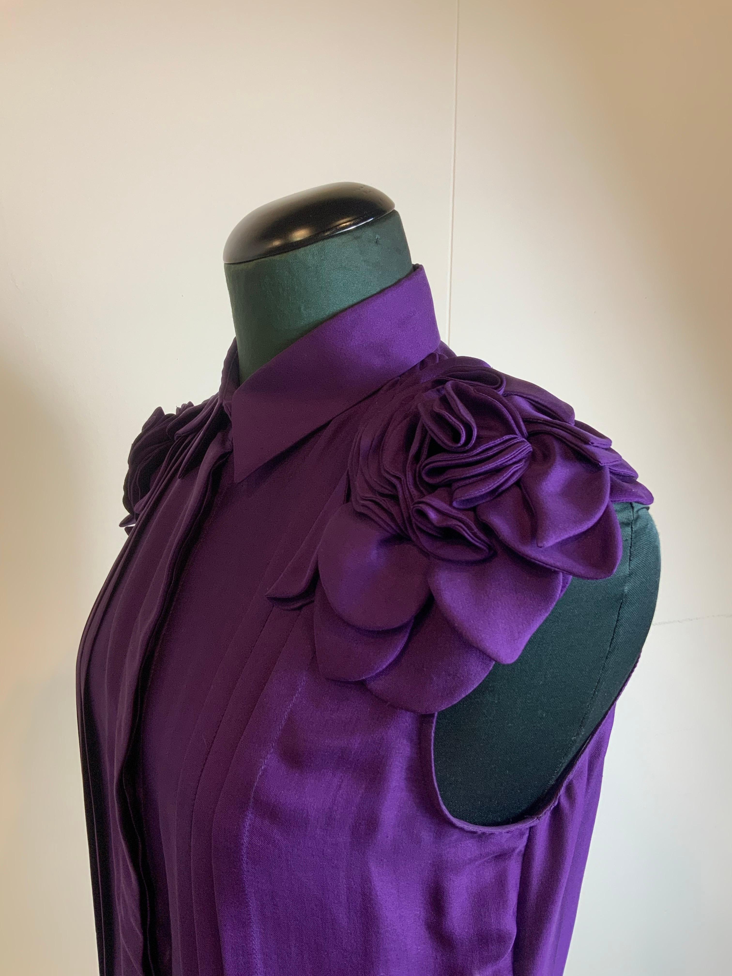 Purple Versace purple silk Top