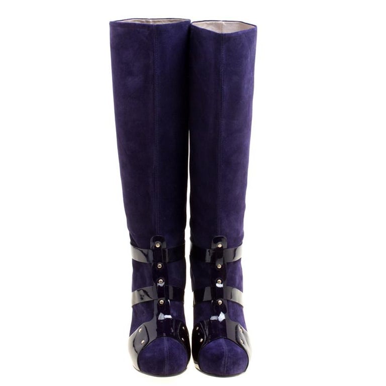 versace purple boots