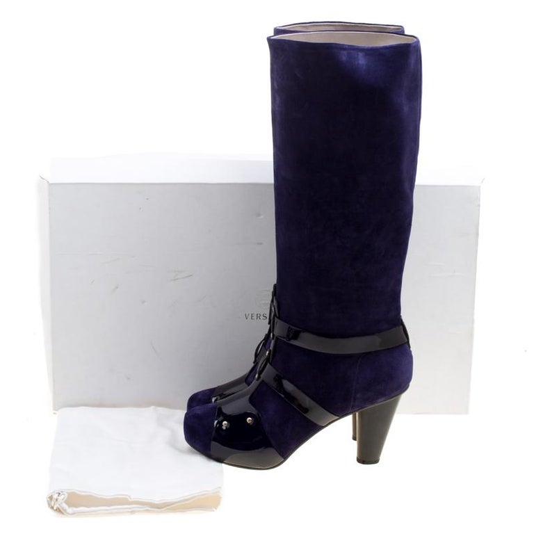 versace purple boots
