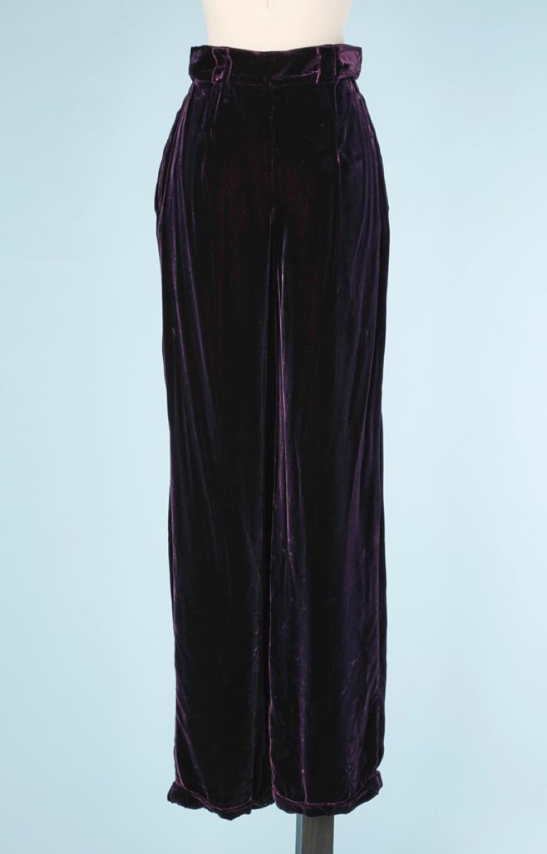 dark purple velvet pants