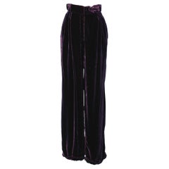 Vintage Versace purple velvet pants