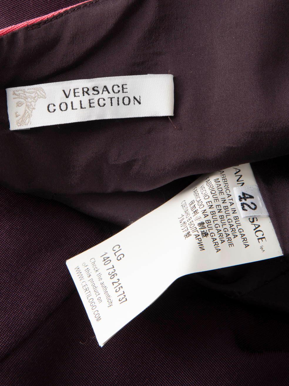 Versace Lila verziertes Kleid mit Reißverschluss Größe M im Angebot 5