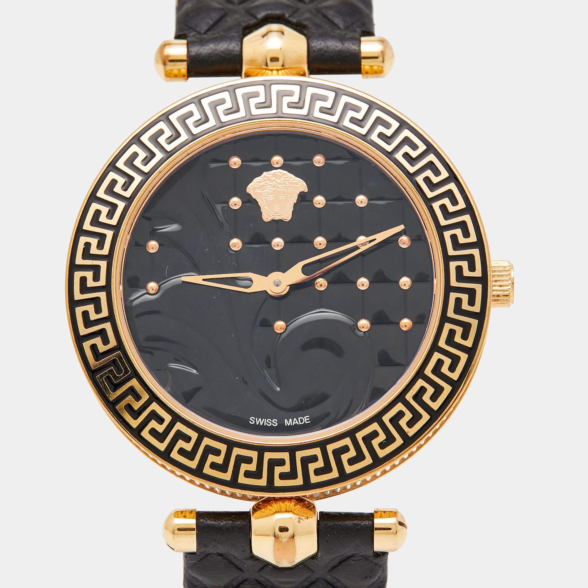 Let this Versace wristwatch accompany you with ease and luxurious style. Beautifully crafted using the best quality materials, this authentic branded watch is built to be a standout accessory for your wrist.

