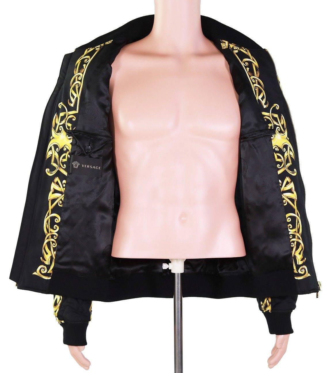 versace silk bomber jacket