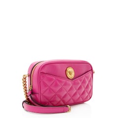 Versace Quilted Leather Medusa Small Camera Bag