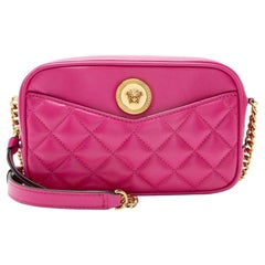 Versace Quilted Leather Medusa Small Camera Bag