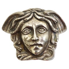 Used Versace Rare 1980s Silver Belt Buckle