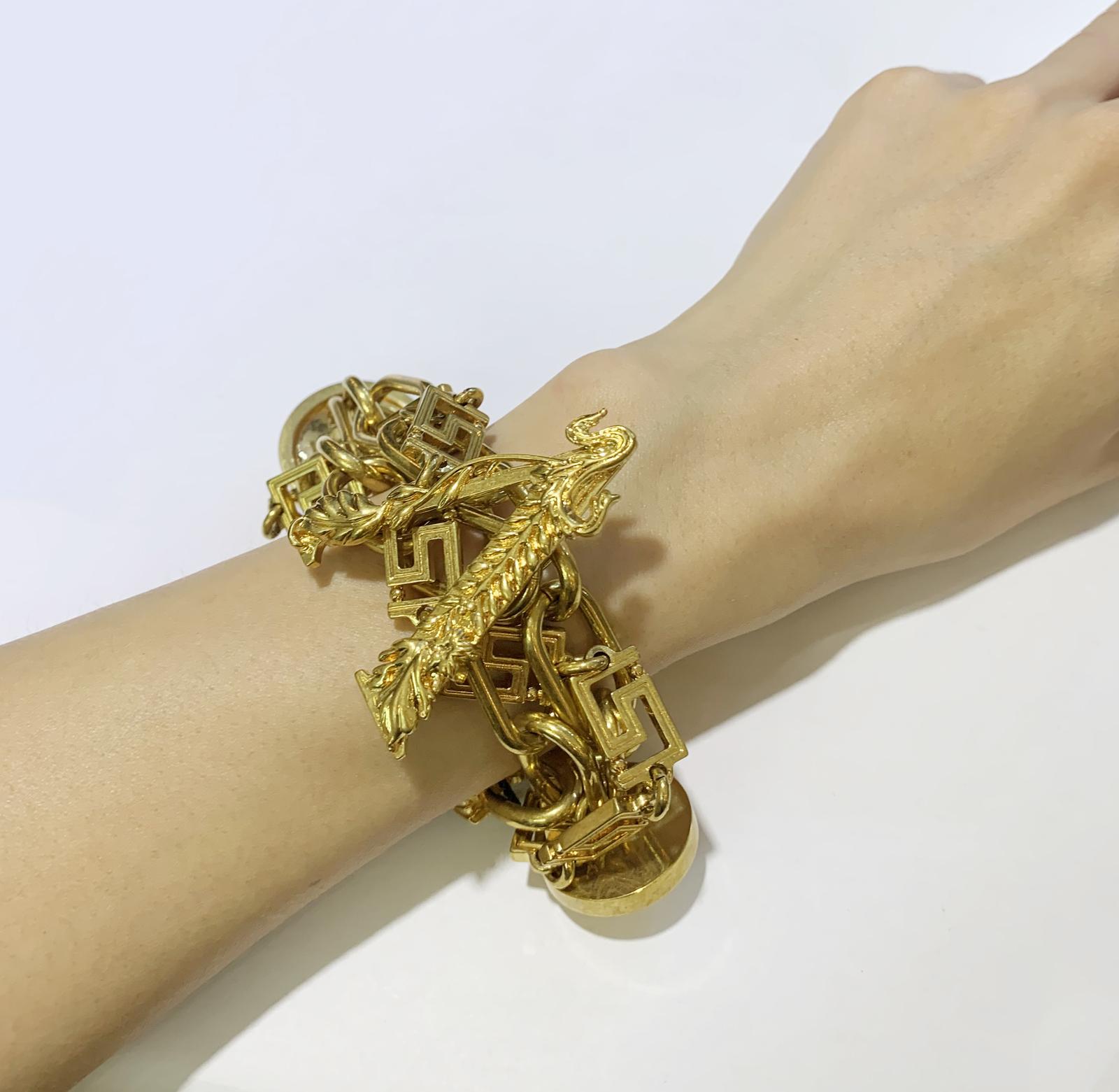 versace 14k gold bracelet