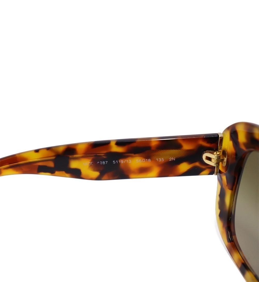 Women's Versace Rectangle Light Havana Brown Gradient Sunglasses
