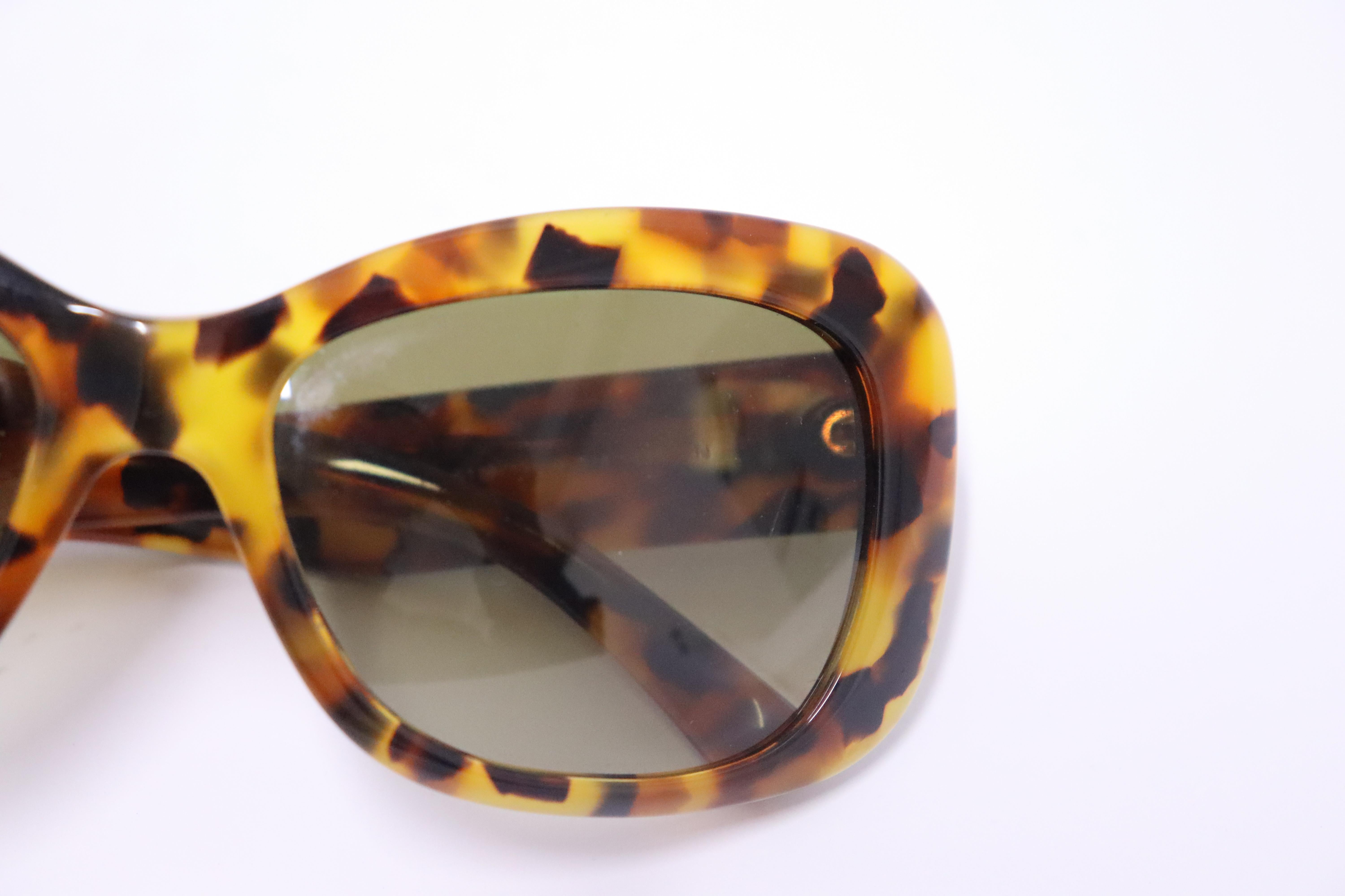 Versace Rectangle Light Havana Brown Gradient Sunglasses 1