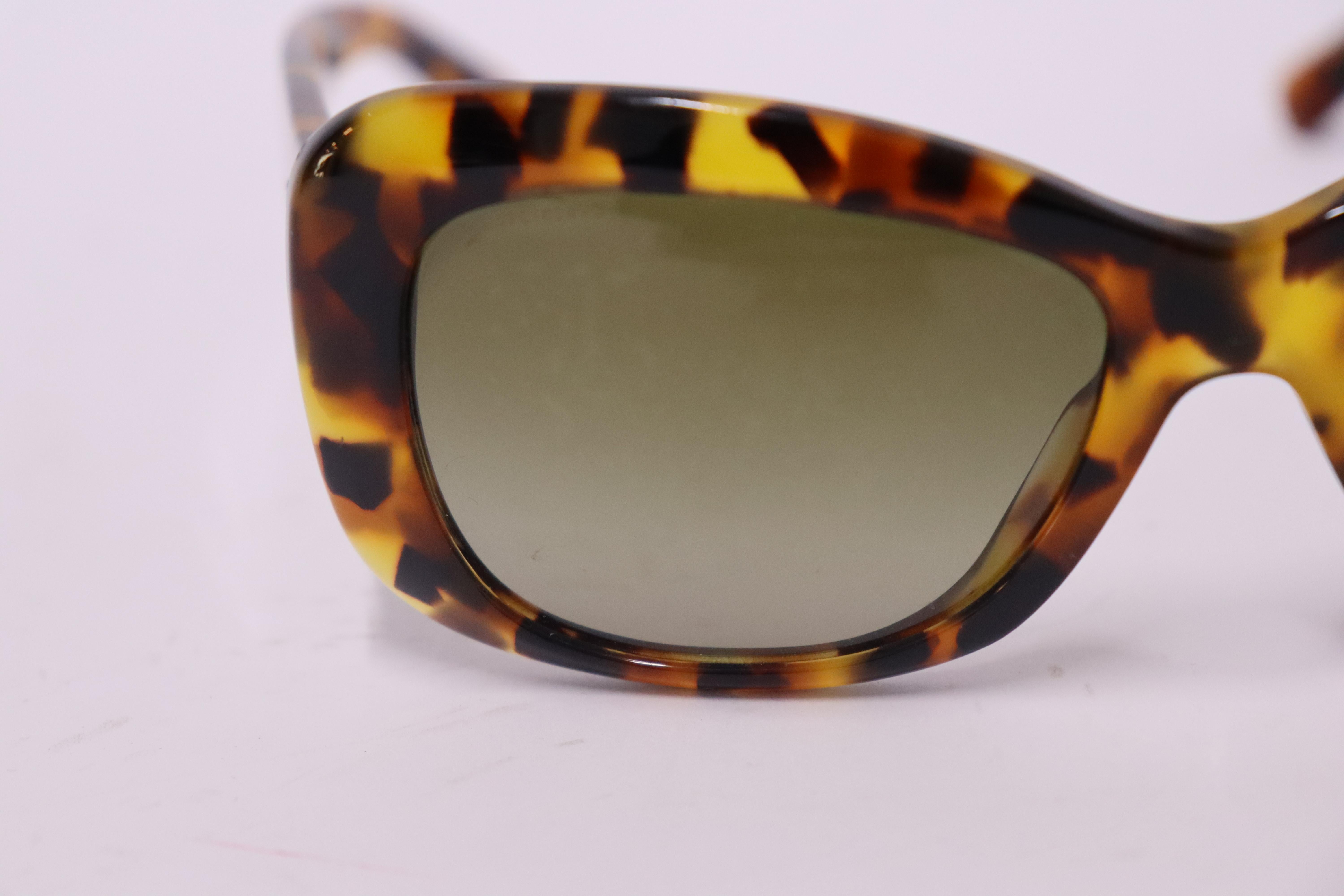 Versace Rectangle Light Havana Brown Gradient Sunglasses 3