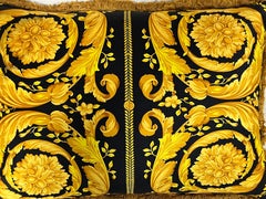 Versace Rectangular Silk and Velvet Pillow