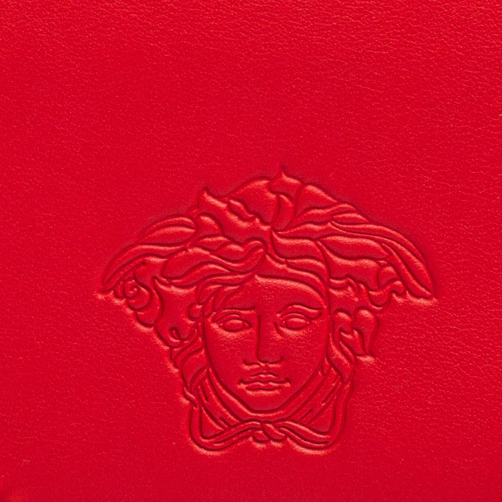 Versace Red Leather Flap Wallet On Chain 2