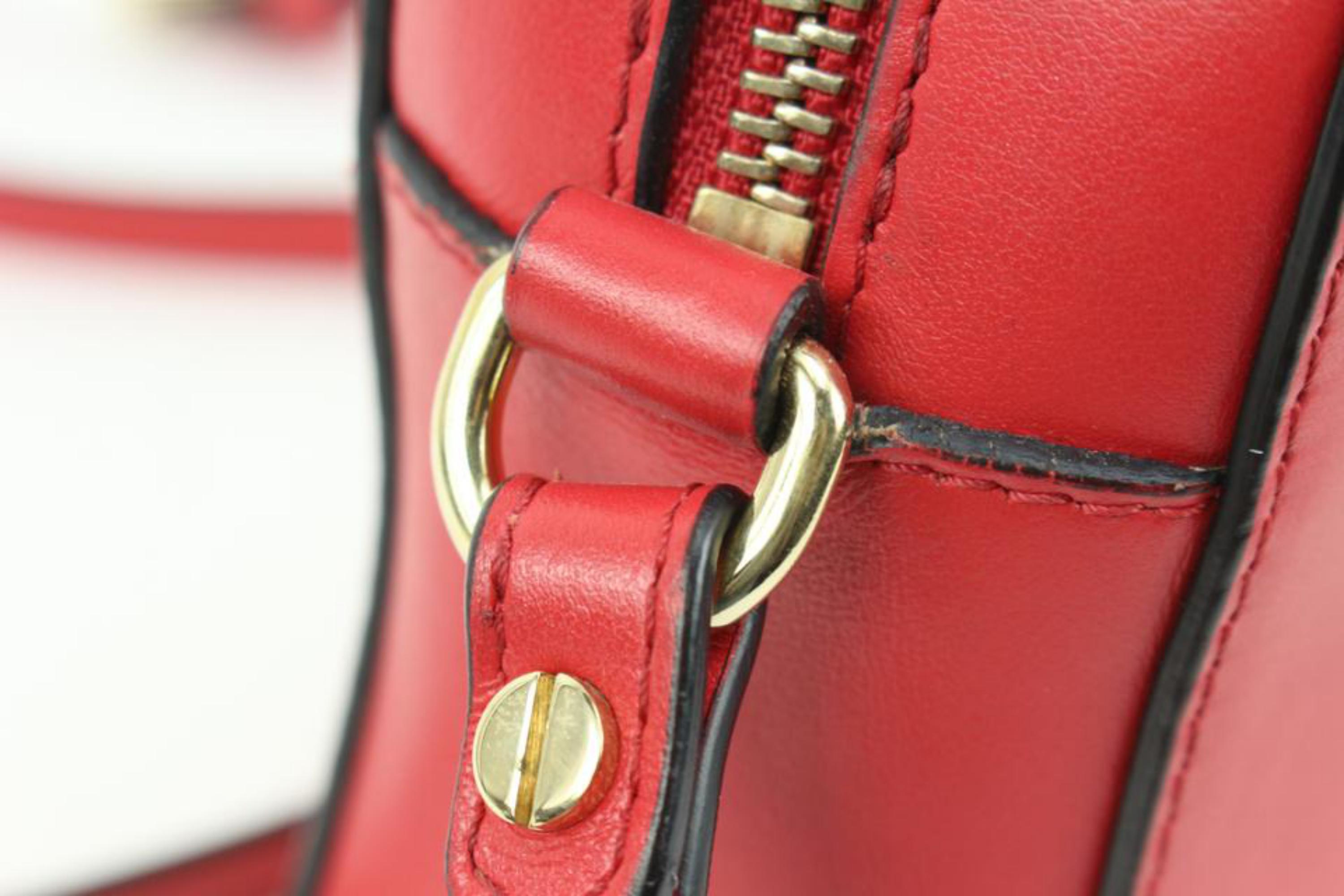 Versace Red Leather Medusa Camera Crossbody Bag 35v413s 3
