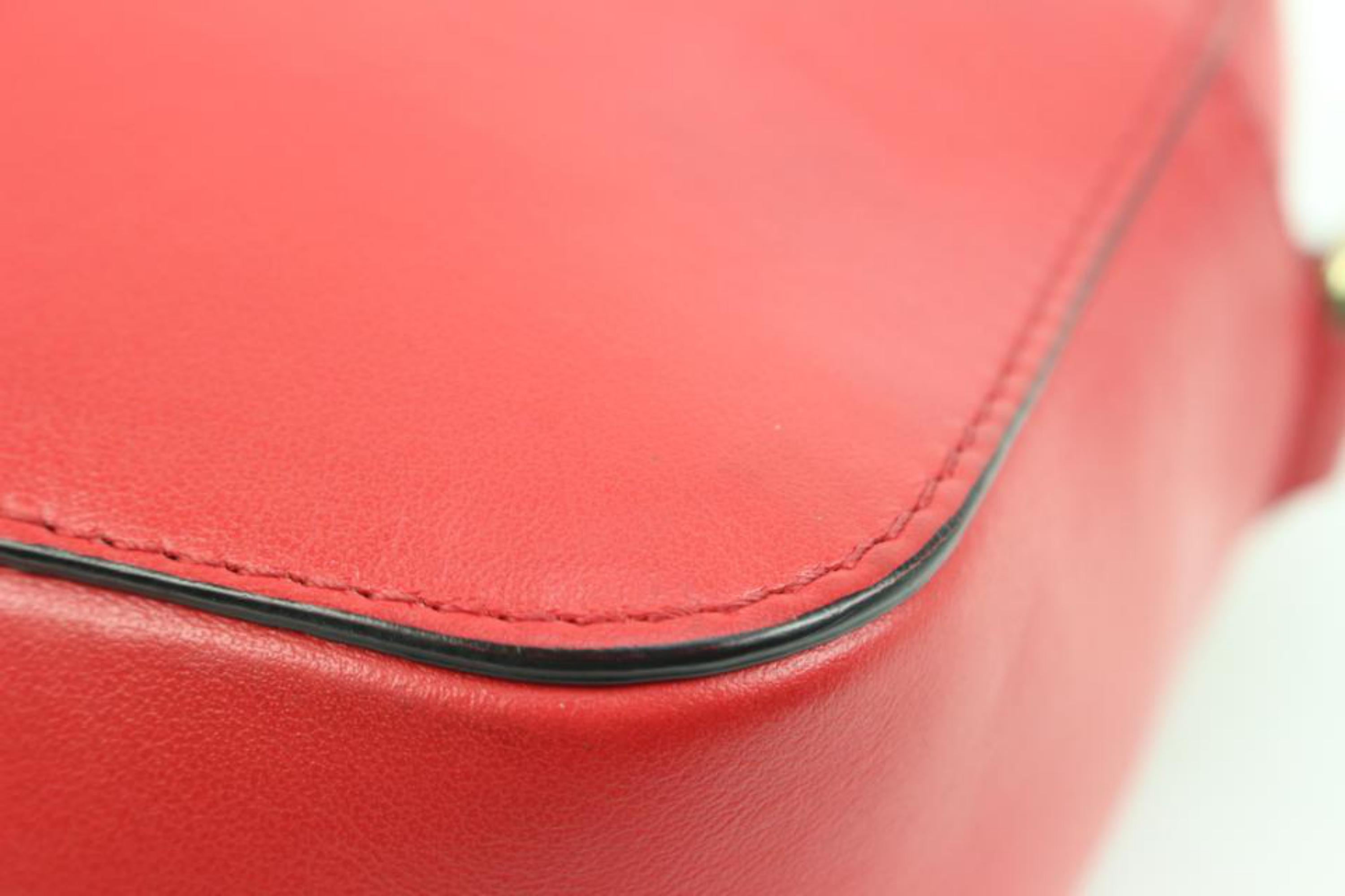 Versace Red Leather Medusa Camera Crossbody Bag 35v413s 2