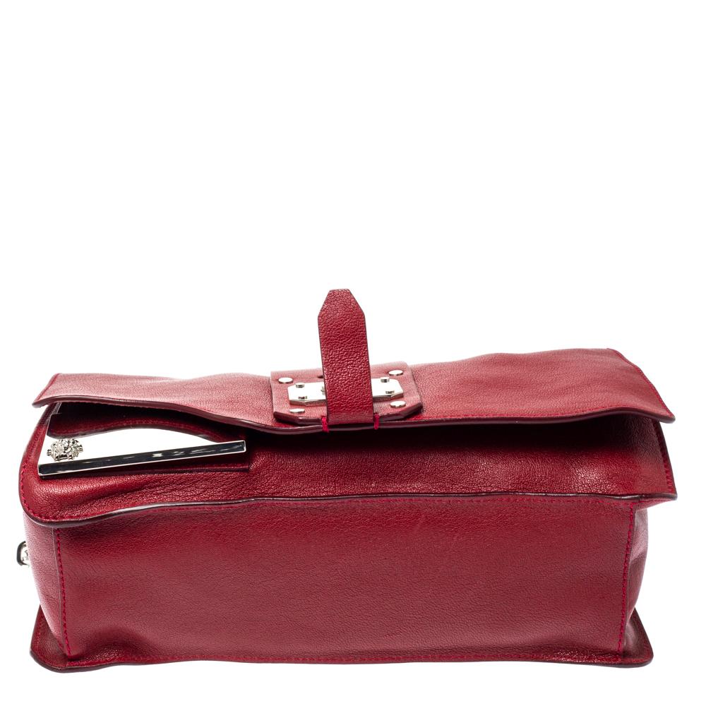 Versace Red Leather Shoulder Bag 1