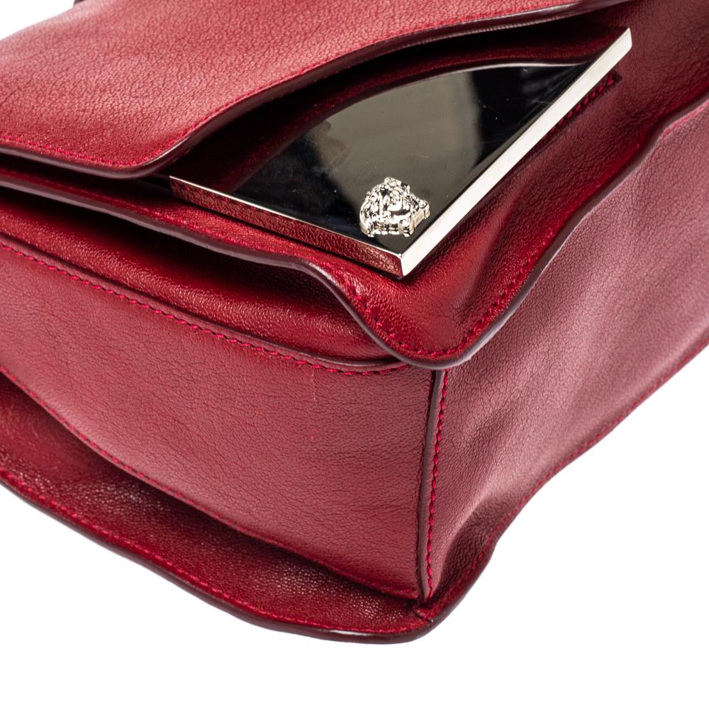 Versace Red Leather Shoulder Bag 3