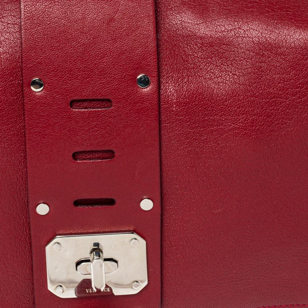 Versace Red Leather Shoulder Bag 5