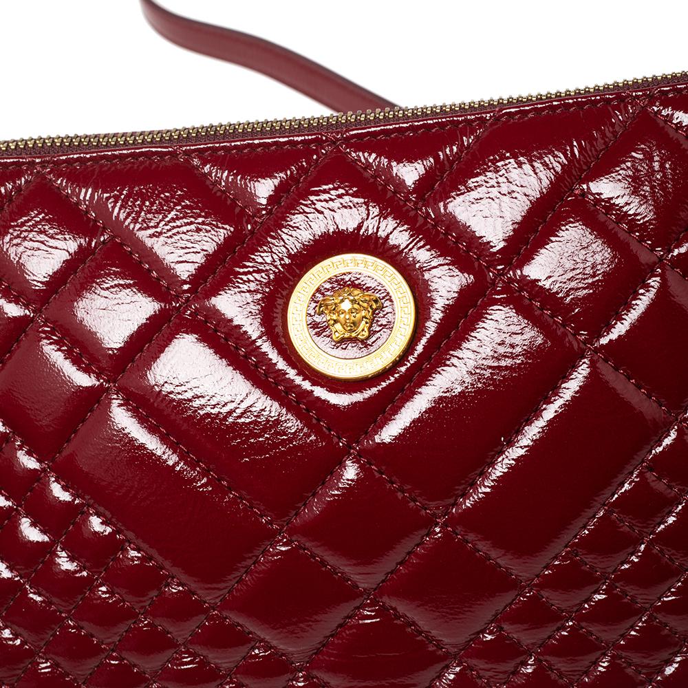 Versace Red Quilted Patent Leather Crossbody Bag at 1stDibs versace
