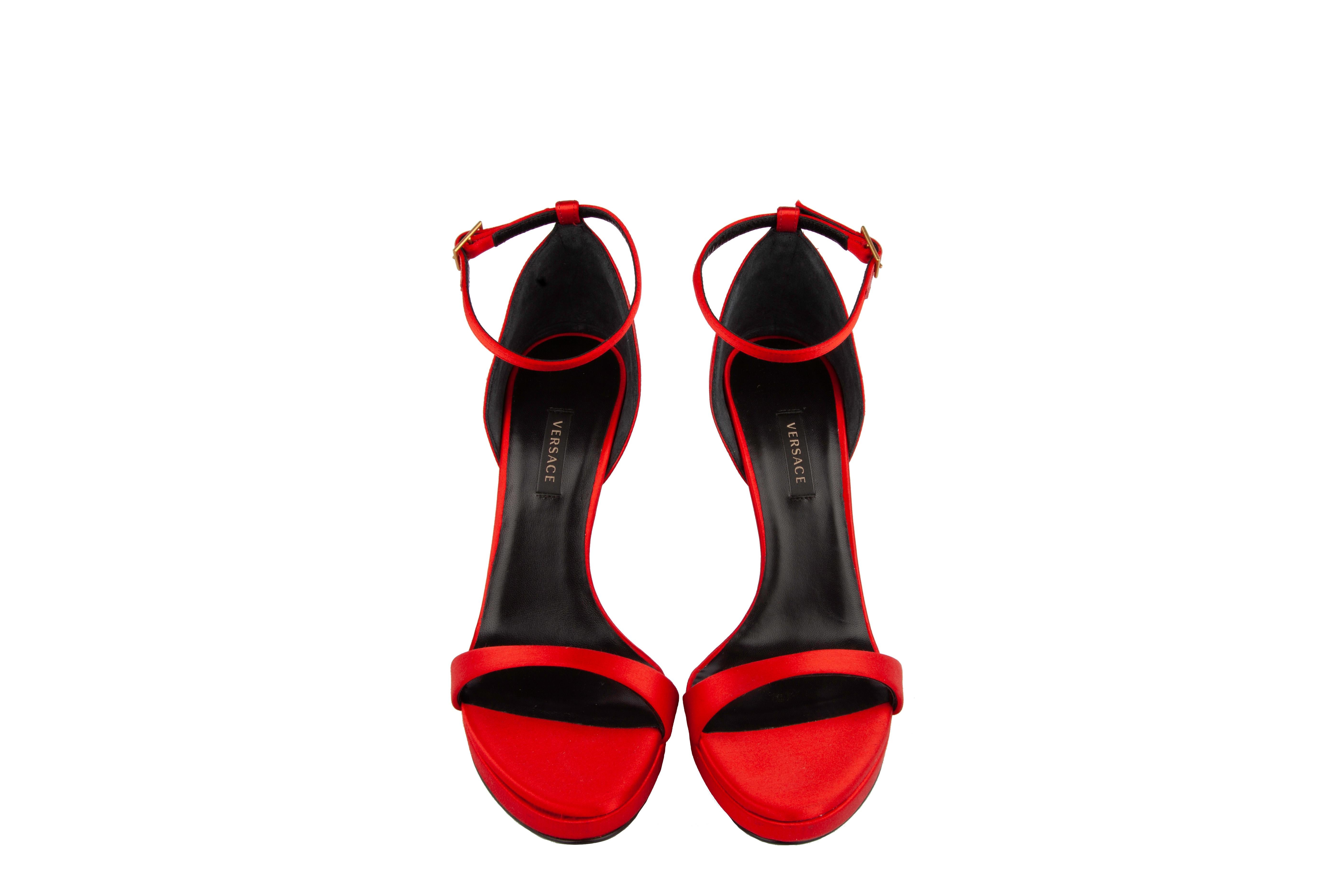 versace heels red