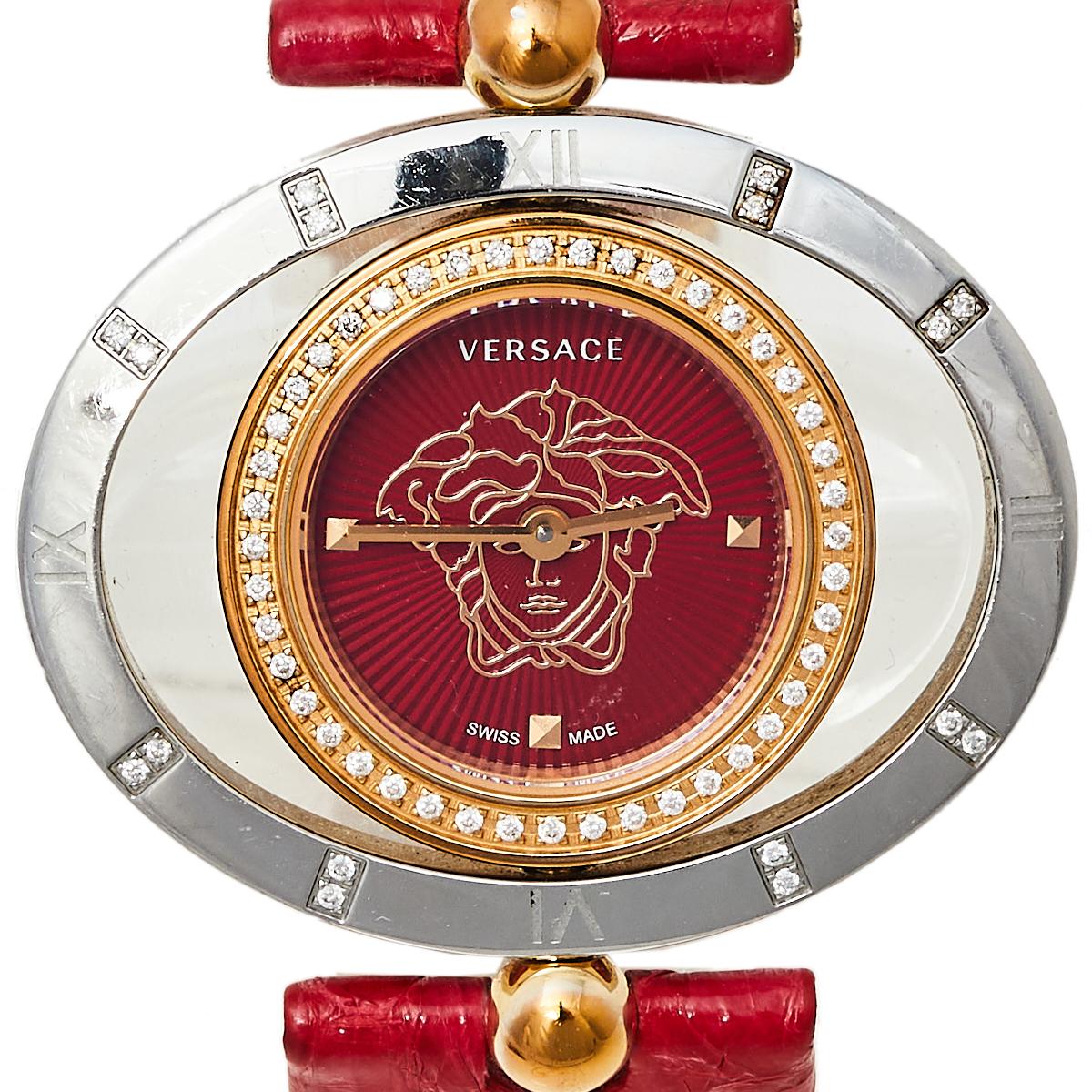 red versace watch
