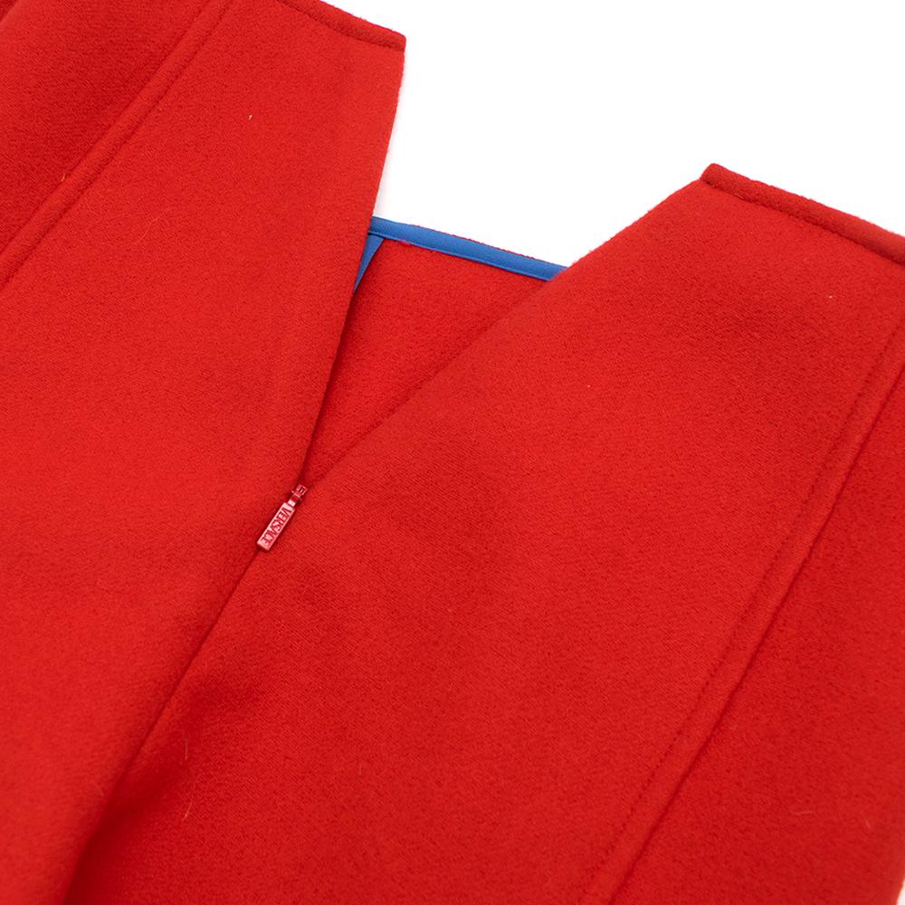 Versace Red Wool Mini Skirt SIZE 38 IT 1