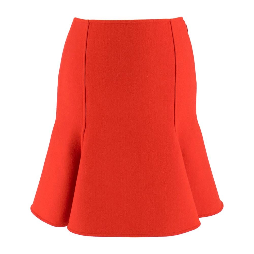 Versace Red Wool Mini Skirt SIZE 38 IT