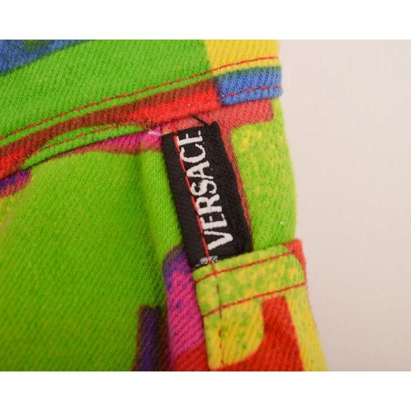 Pink Gianni Versace 'Robert Indiana SS / 95 'LOVE' High waisted loud Colourful Jeans For Sale