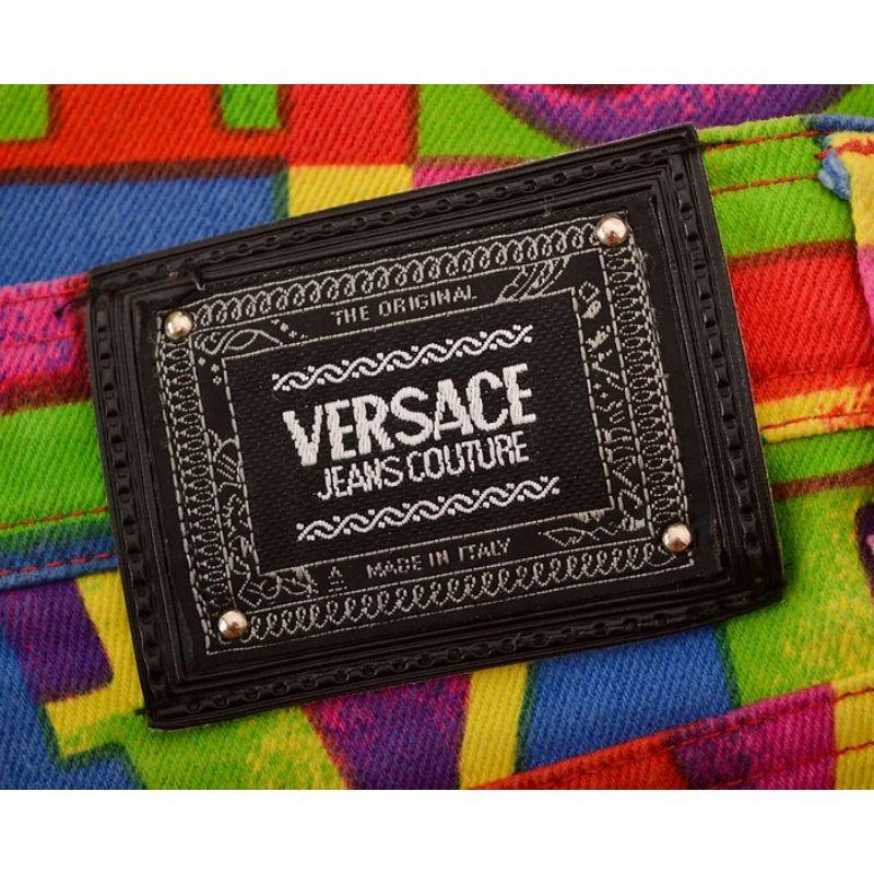 Gianni Versace 'Robert Indiana SS / 95 'LOVE' High waisted loud Colourful Jeans For Sale 2