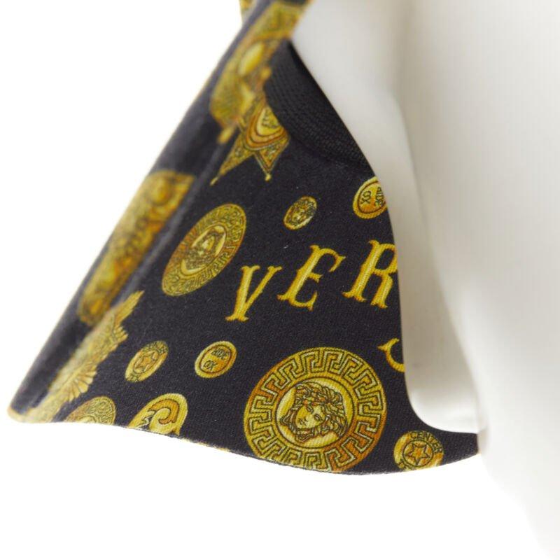 VERSACE Rodeo Barocco black gold Medusa print baseball dad cap 58cm M 7 1/4 For Sale 3