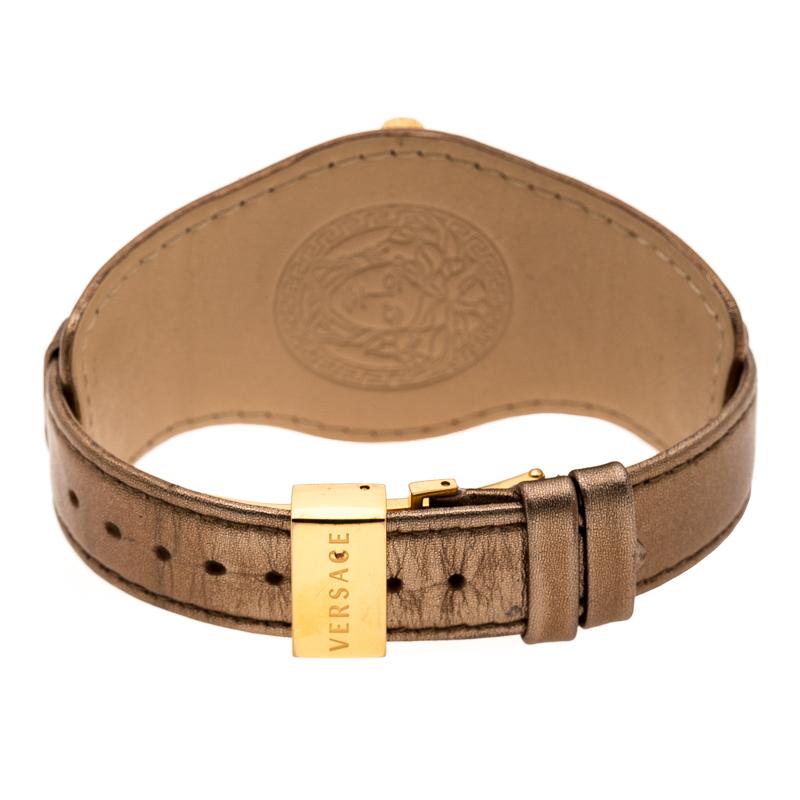 Versace Rose Gold Plated Stainless Steel  Signature VLA Women's Wristwatch 35 mm 3