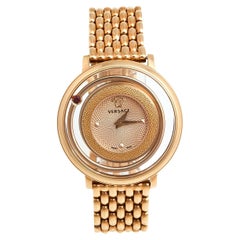 Versace Rose Gold Stainless Steel Venus VFH050013 Women's Wristwatch 39 mm