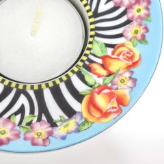 Versace Rosenthal 1990er Porzellan-Kerzenständer