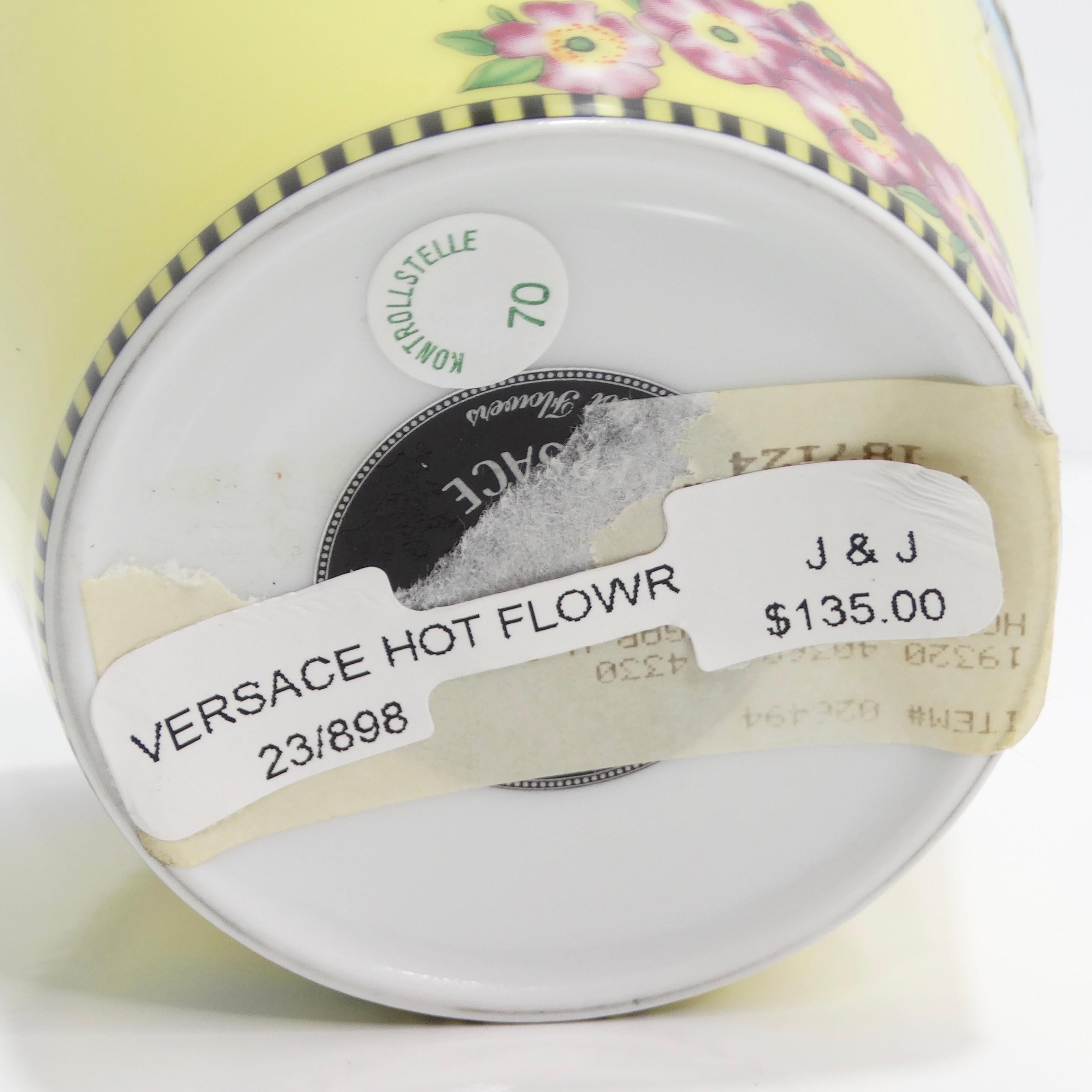Versace Rosenthal 1990s Porcelain Sugar Bowl & Lid For Sale 3