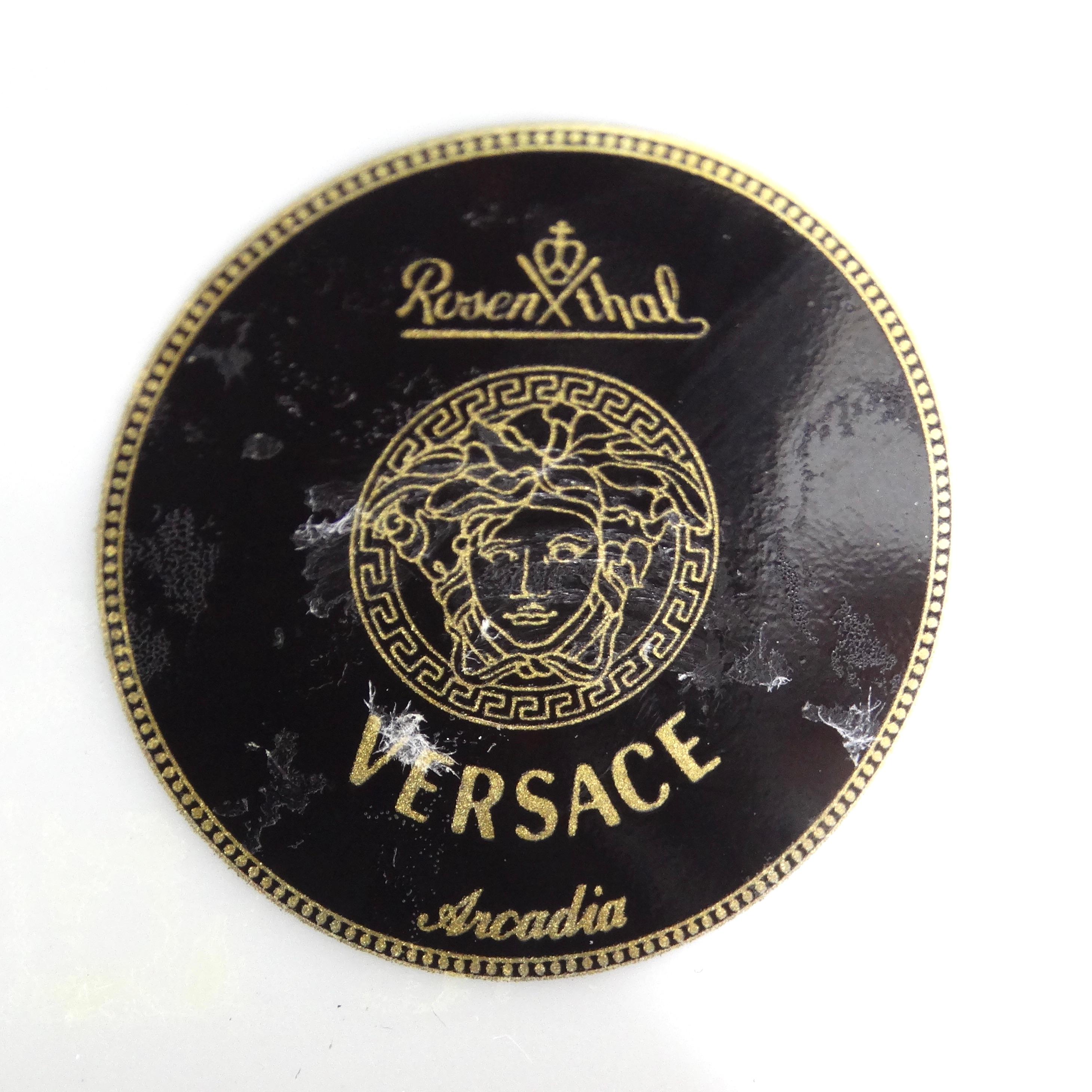 Versace Rosenthal 1990s Porcelain Table Clock For Sale 5