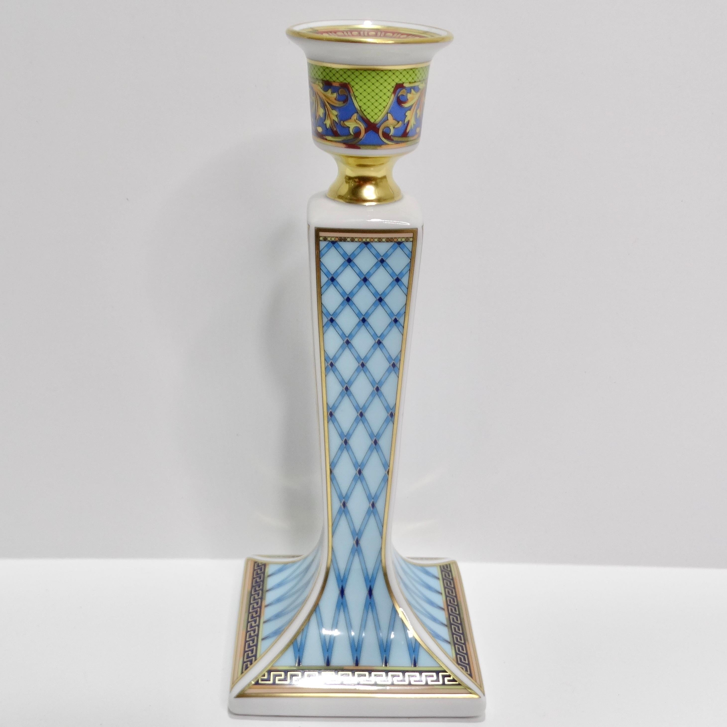 Versace Rosenthal 1990s Russian Dream Porcelain Candle Holder  For Sale 1