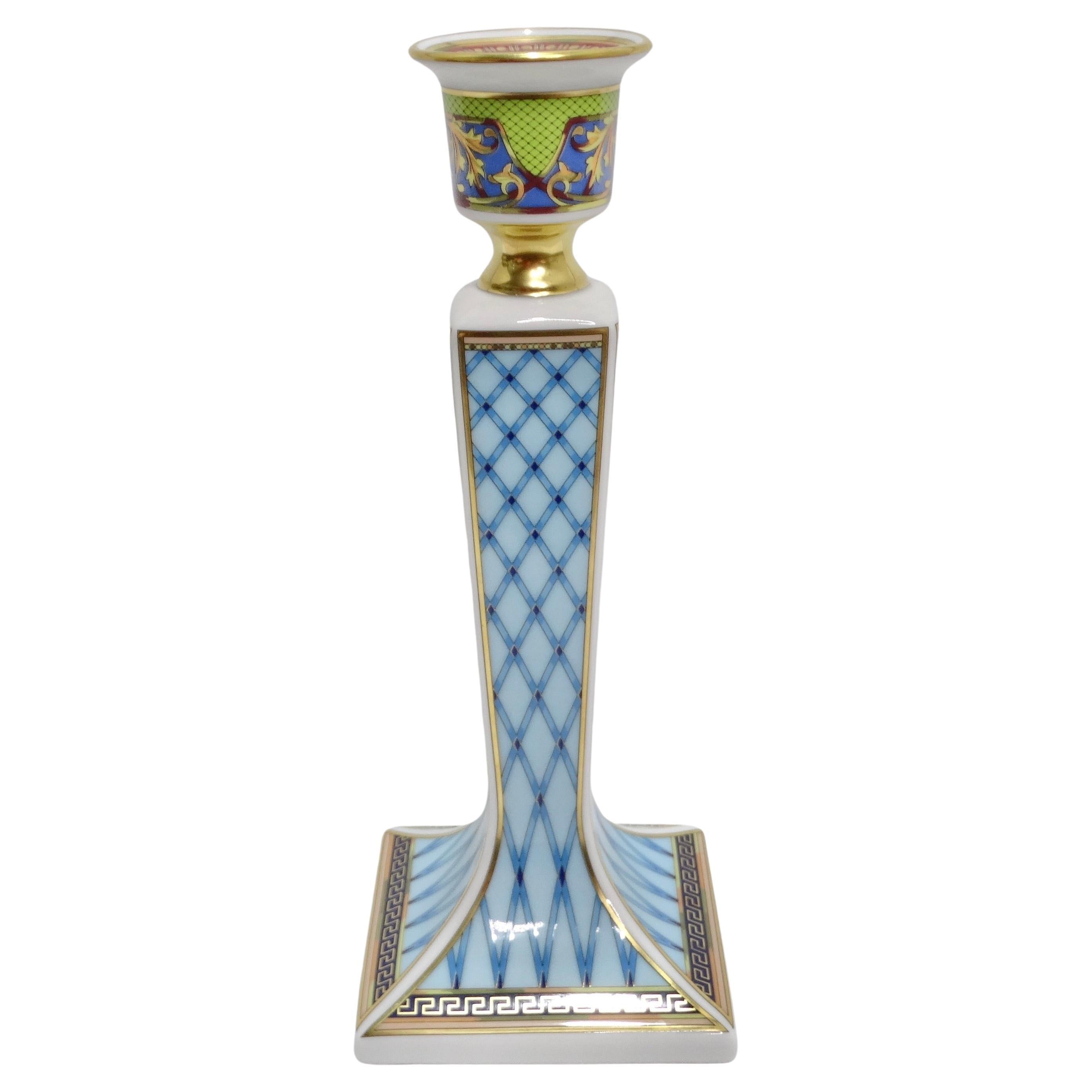 Versace Rosenthal 1990s Russian Dream Porcelain Candle Holder  For Sale