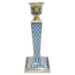Retro Versace Rosenthal 1990s Russian Dream Porcelain Candle Holder 