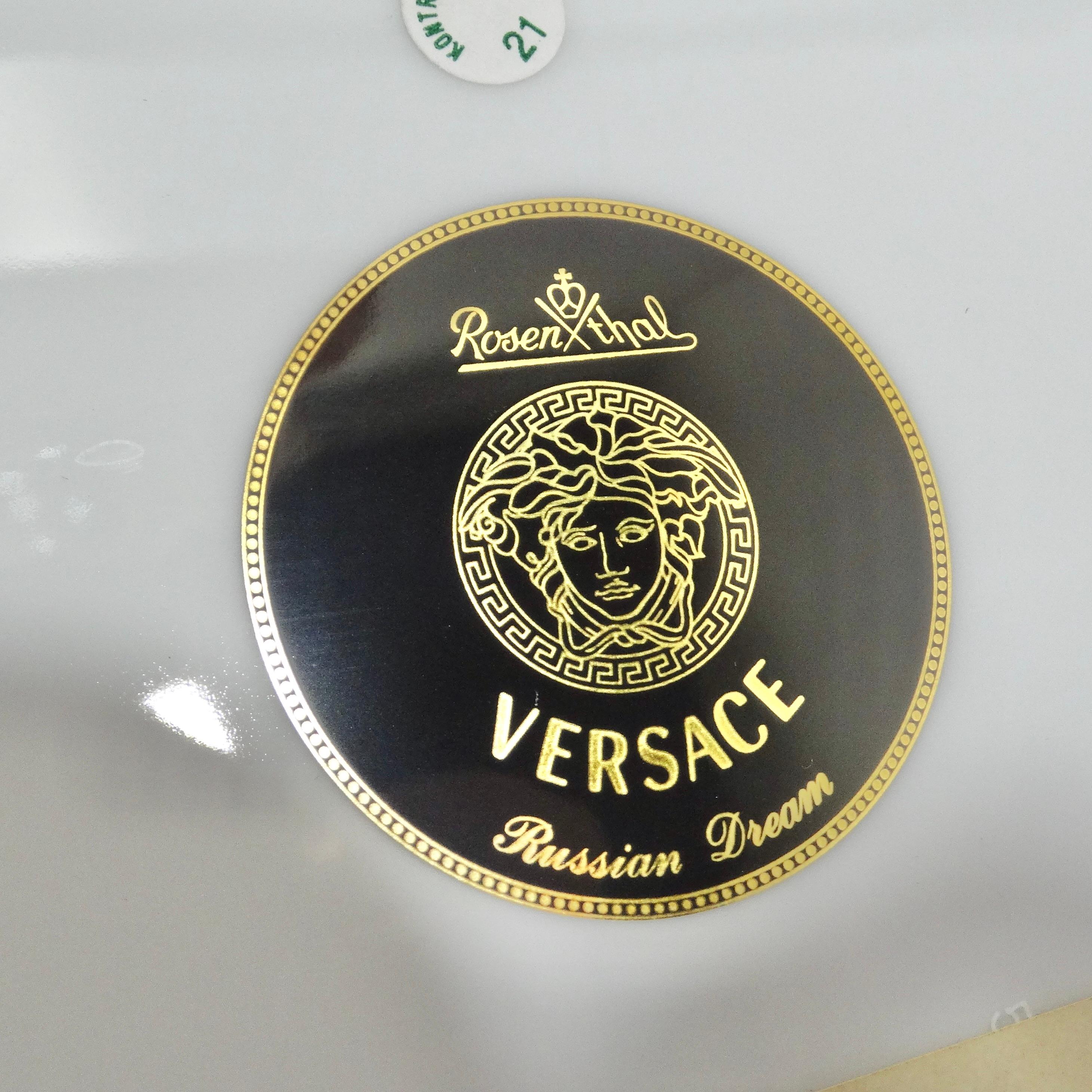 Versace Rosenthal 1990s Russian Dream Porcelain Plate For Sale 2