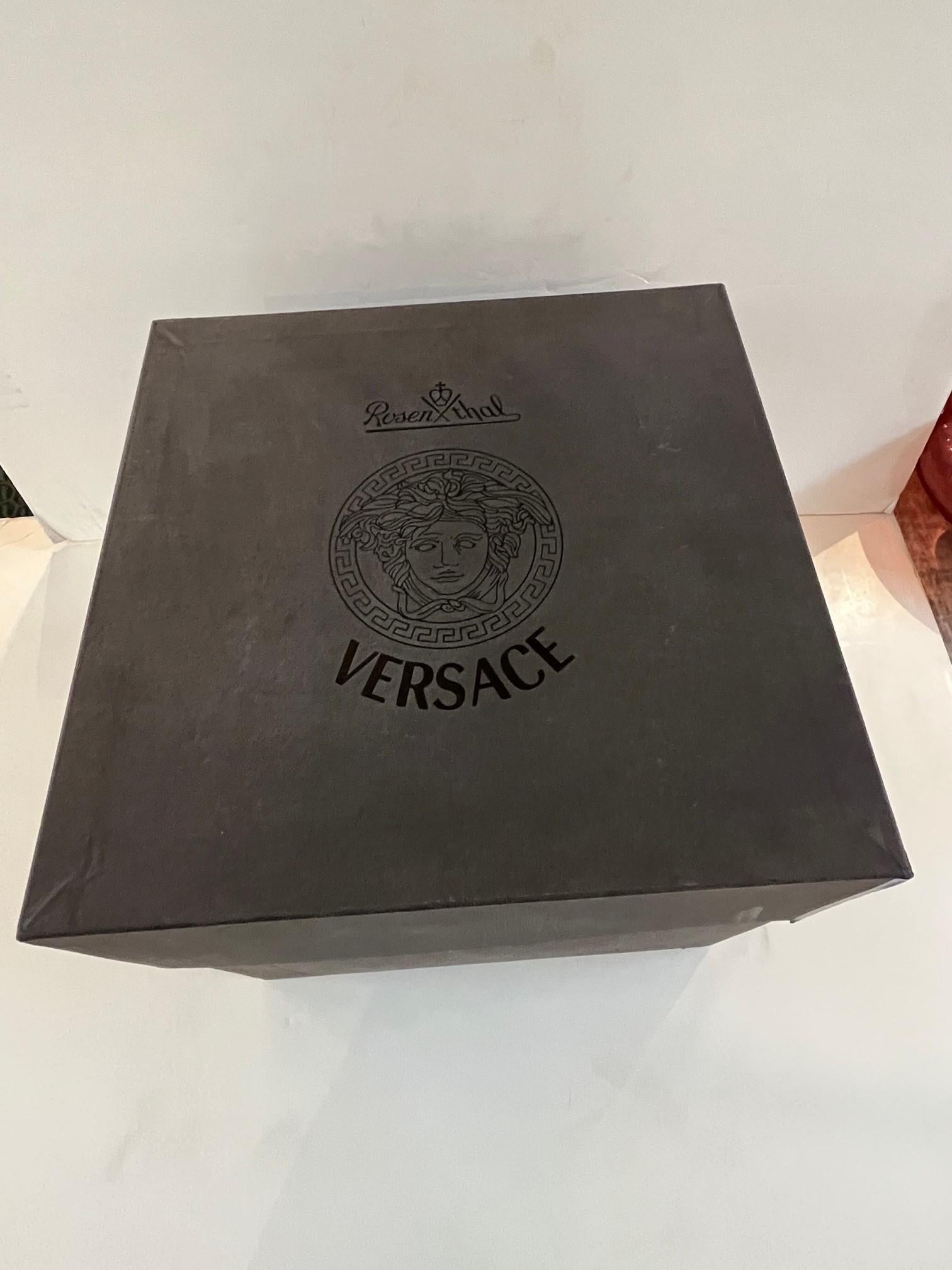 Versace Rosenthal Crystal Lumiere Medusa Footed Bowl (bol à pied) en vente 4