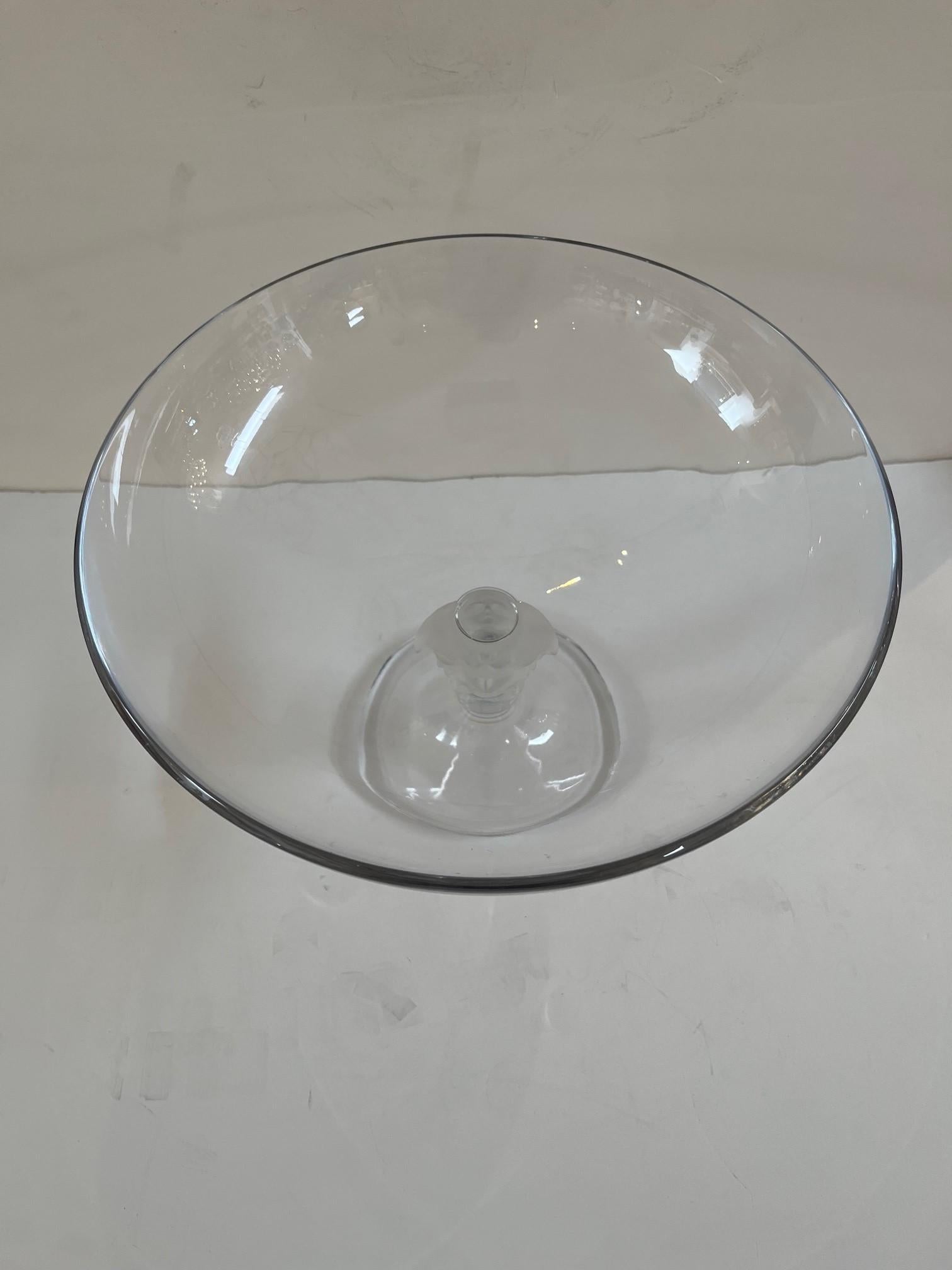 Versace Rosenthal Crystal Lumiere Medusa Footed Bowl For Sale 4