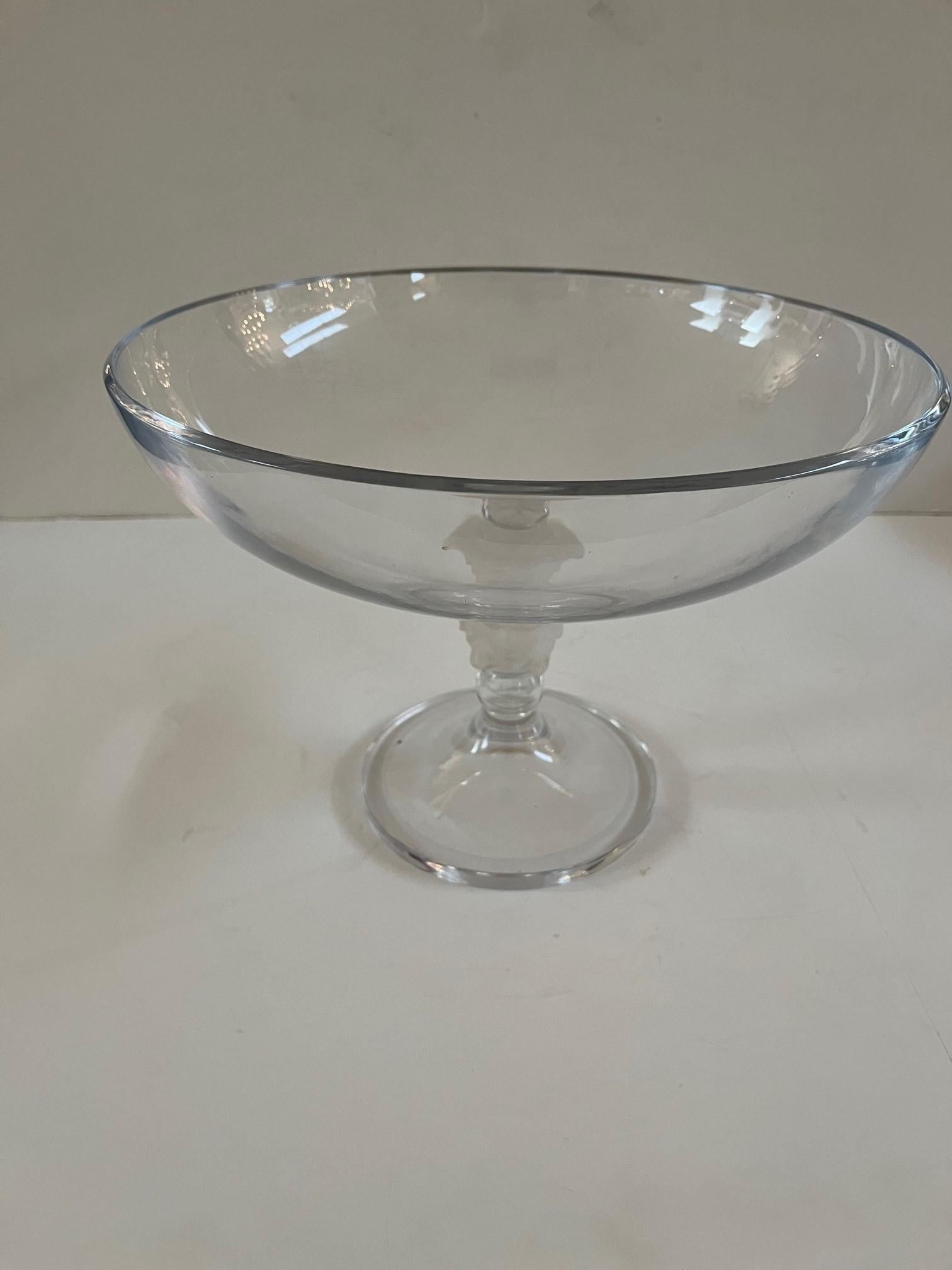 Versace Rosenthal Crystal Lumiere Medusa Footed Bowl In Good Condition For Sale In Los Angeles, CA