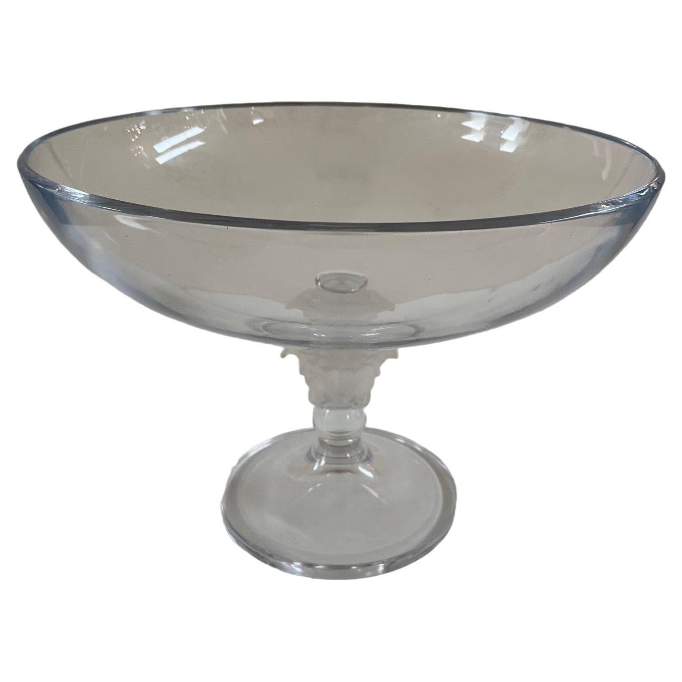 Versace Rosenthal Crystal Lumiere Medusa Footed Bowl For Sale