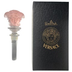 Retro Versace Rosenthal Crystal Medusa Wine Bottle Stopper