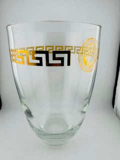 Versace Rosenthal Crystal Vase Model Medusa. 20th Century
