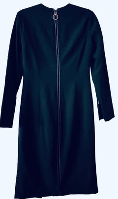 VERSACE Runway F/W 2016 Navy & Pink Panelled Midi  Dress IT 42