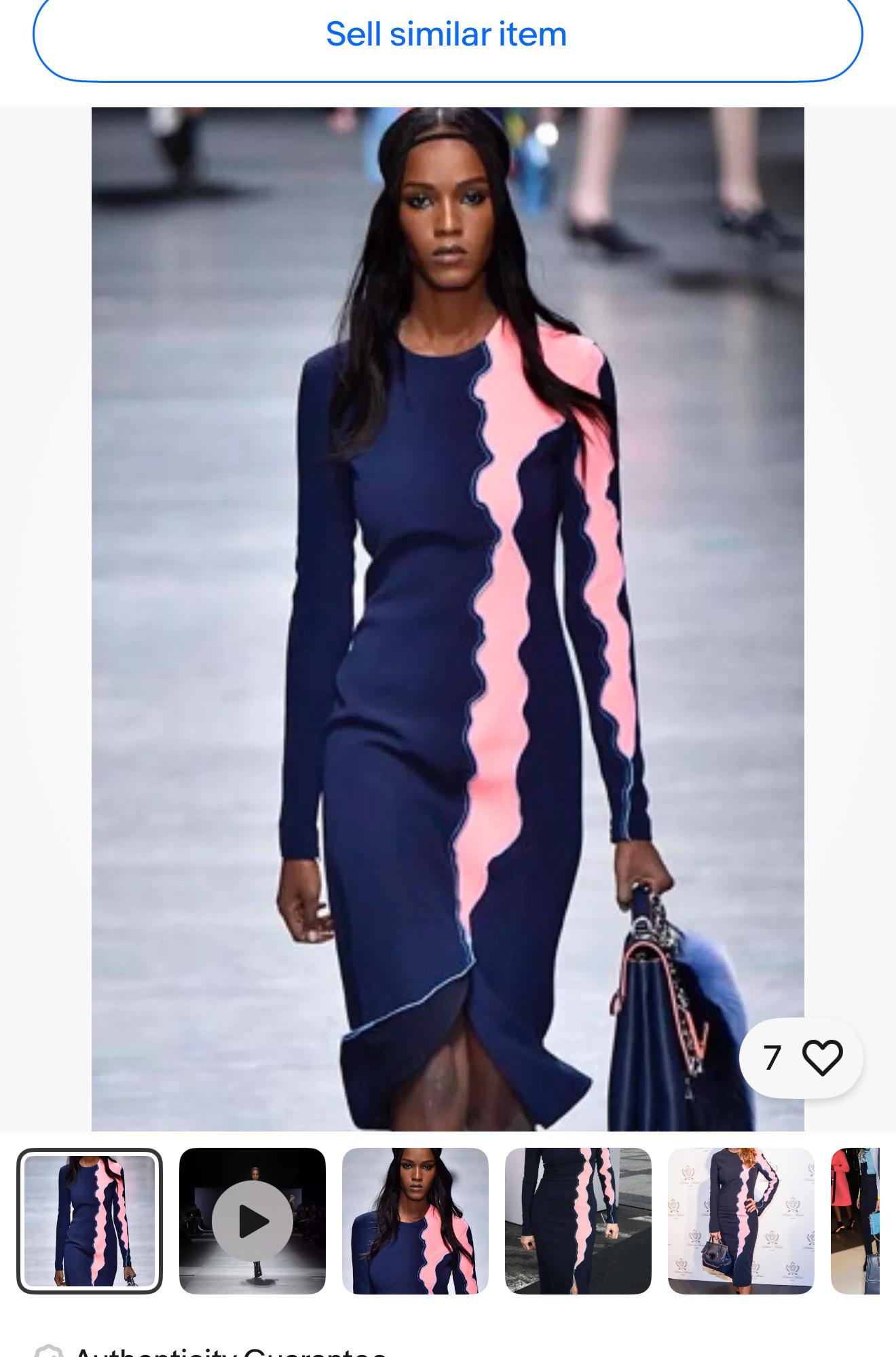 VERSACE Runway F/W 2016 - Combinaison à empiècements marine et rose  Robe IT 42 Pour femmes en vente
