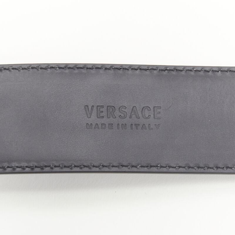 VERSACE Runway Medusa gold chain silver buckle black belt 100cm 38-42