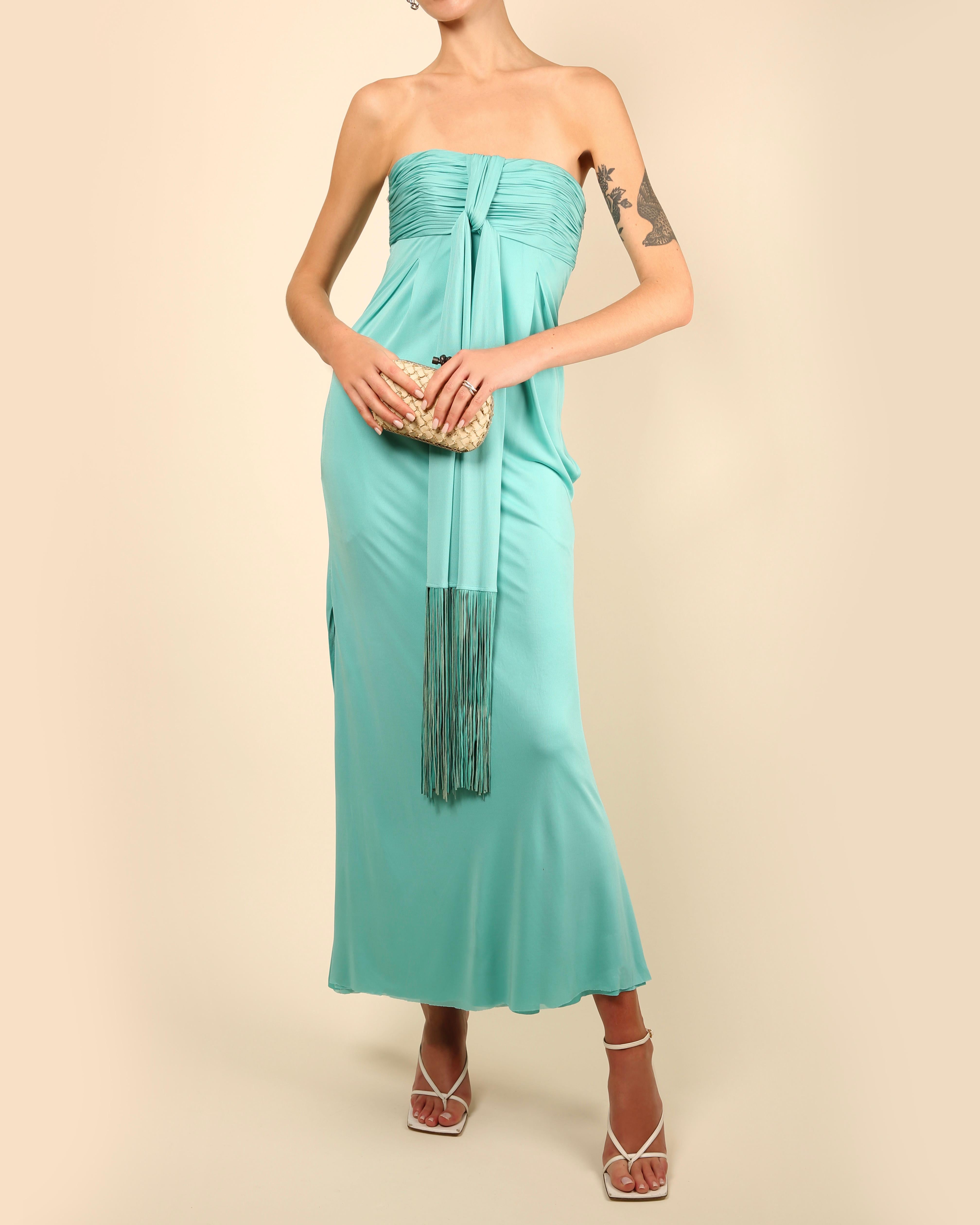 versace turquoise dress