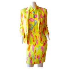 Versace S/S 1996 Neon Yellow Spray Paint Ensemble